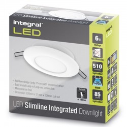 Downlight Slimline 510Lm 6 Watt (13W) 6500K IP20