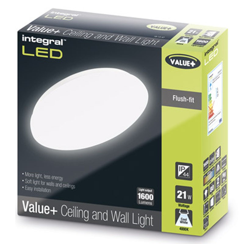 Bulkhead Value+ 1600Lm 21 Watt 4000K IP44