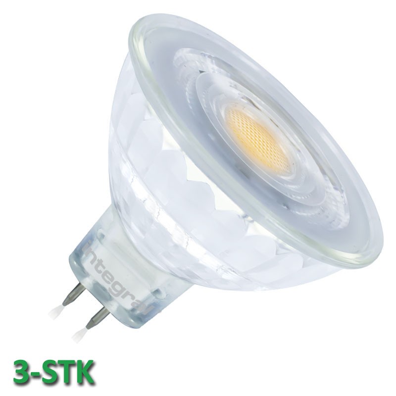 MR16 Glas 470Lm 4,8 Watt (37W) 4000K 3-pak
