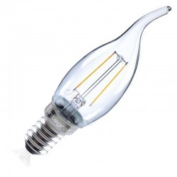 E14 Candle Glas Filament Flame 230Lm 2Watt (23W) 2700K