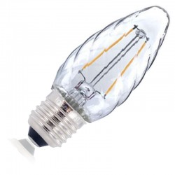 E27 Candle Glas Filament Flame 230Lm 2Watt (25W) 2700K