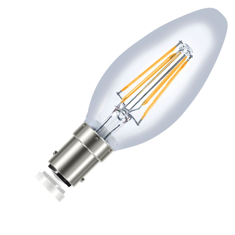 B15 Candle Glas 470Lm 4,2 Watt (30W) 2700K Dæmpbar