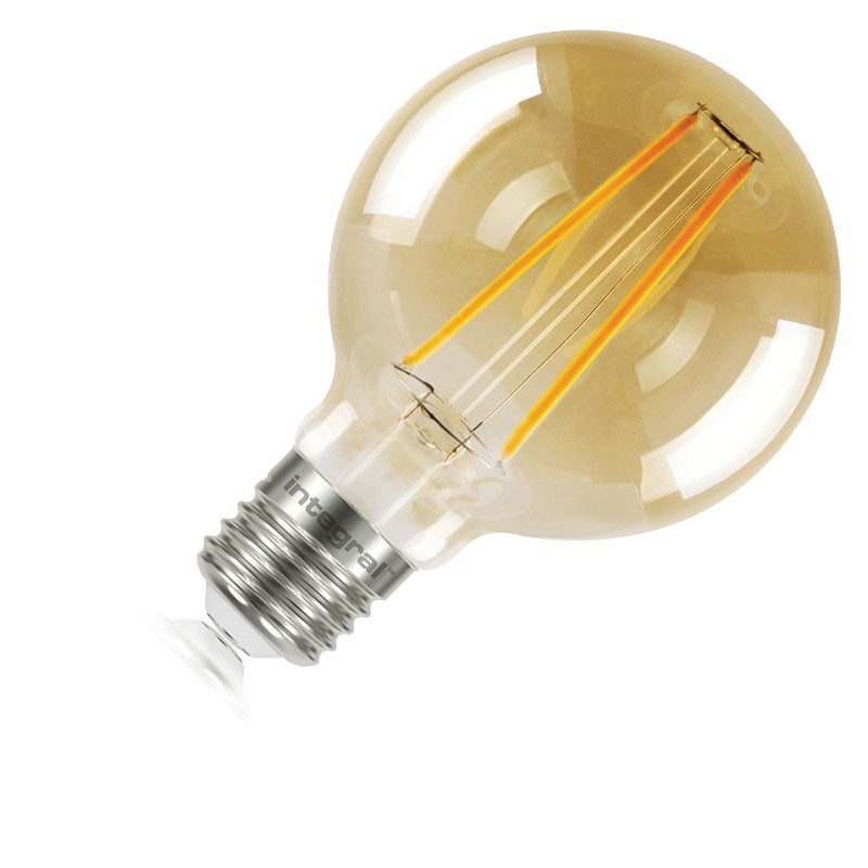 E27 Vintage Globe Glas 80mm 170Lm 2,5 Watt (40W) 1800K