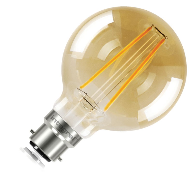 B22 Vintage Globe Glas 80 mm 170Lm 2,5 Watt (40W) 1800K