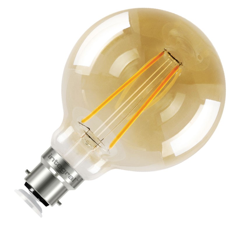 B22 Vintage Globe Glas 95mm 170Lm 2,5 Watt (40W) 1800K