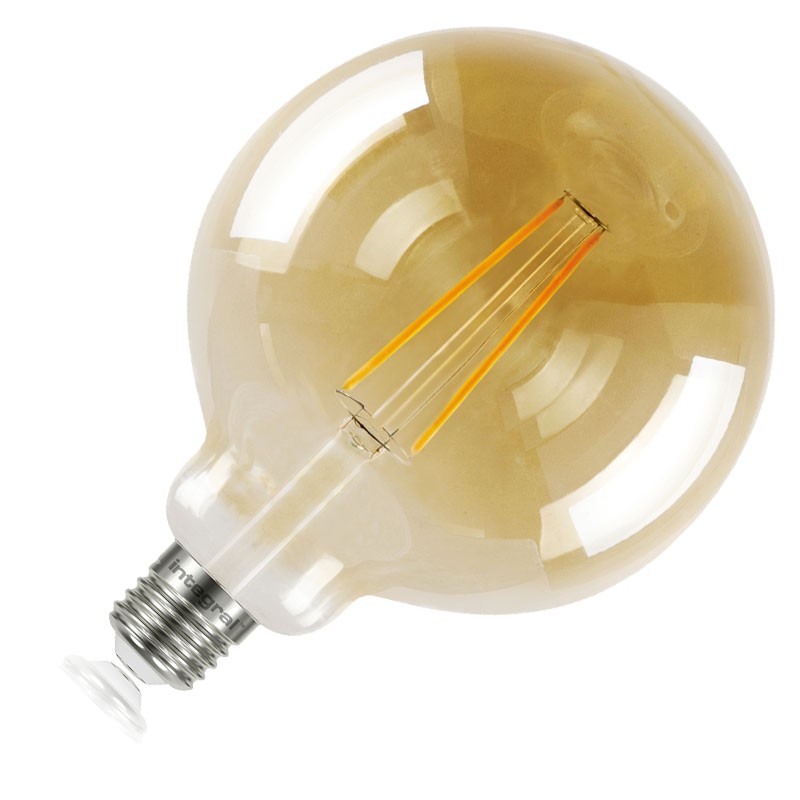 E27 Vintage Globe Glas 125mm 170Lm 2,5 Watt (40W) 1800K