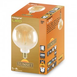 E27 Vintage Globe Glas 125mm 380Lm 5 Watt (40W) 1800K Dæmpbar