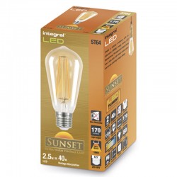 E27 Vintage Glas ST64 170Lm 2,5 Watt (40W) 1800K
