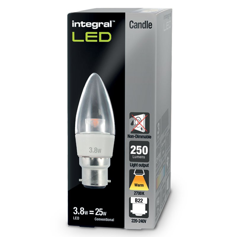 B22 Kerte 250Lm 3,1 Watt (25W) 2700K Klar