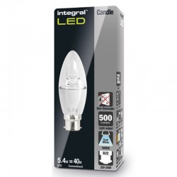 B22 Kerte 500Lm 5,5 Watt (40W) 5000K Klar