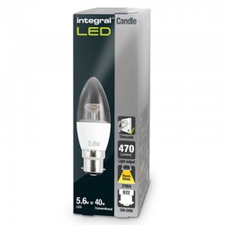 B22 Kerte 470Lm 5,6 Watt (40W) 2700K Klar Dæmpbar