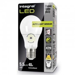 E27 Classic Globe 470Lm 5,5 Watt (40W) 2700K Auto Sensor