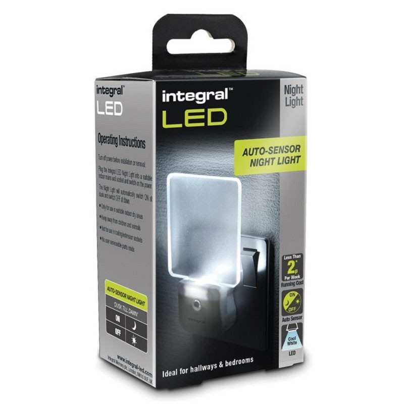 Natlampe 20Lm 0,6 Watt 4000K Auto Sensor