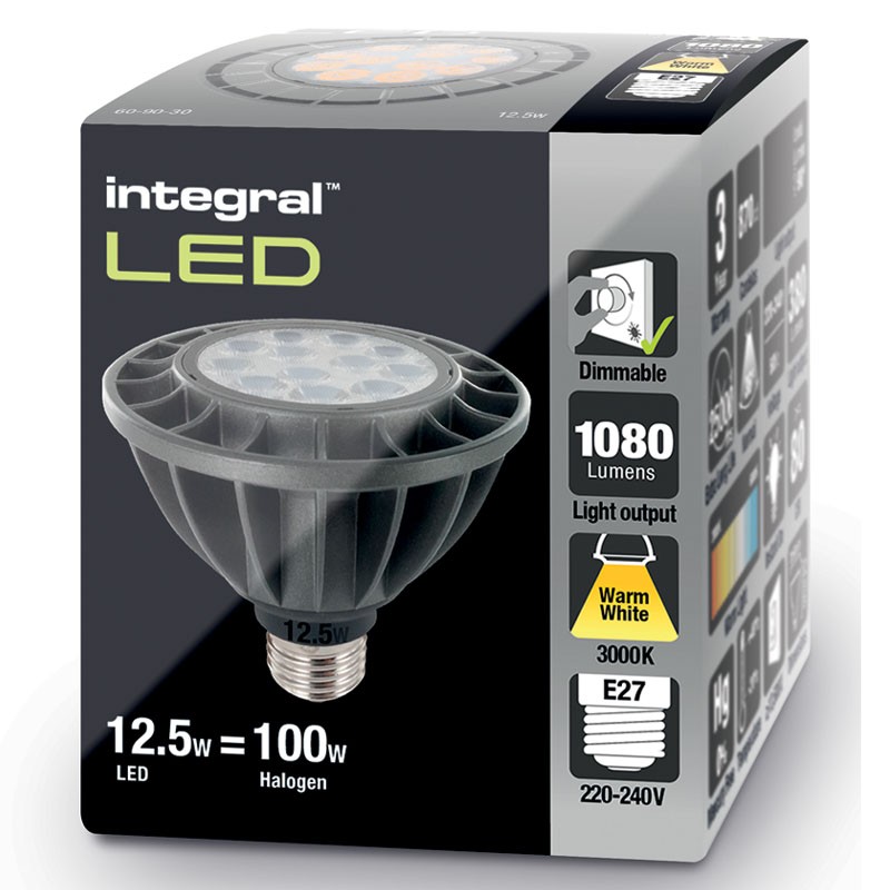 PAR30 1200Lm 12,5 Watt (130W) 3000K Dæmpbar