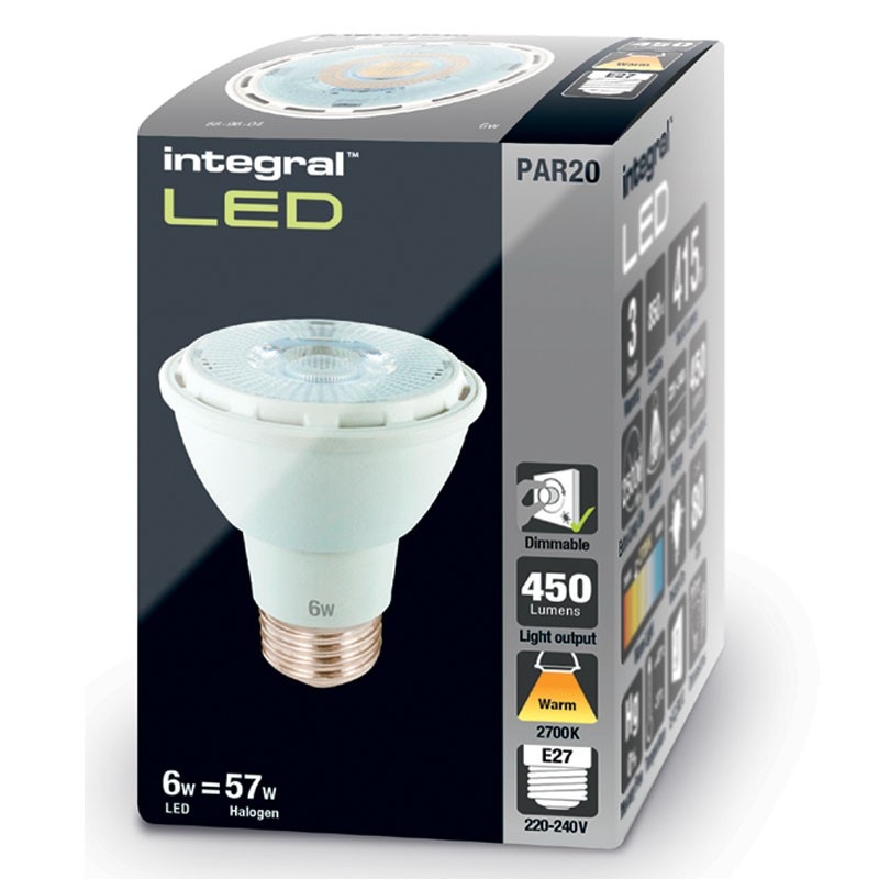 PAR20 450Lm 6 Watt (57W) 2700K Dæmpbar
