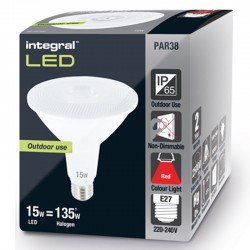 PAR38 1400Lm 15 Watt (135W) Rød IP65