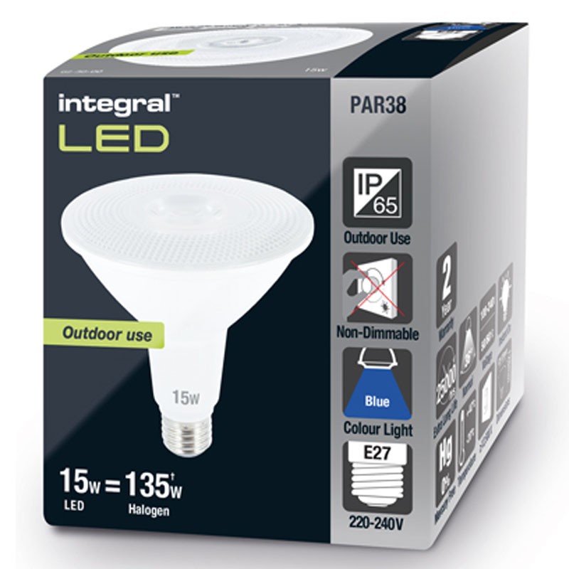 PAR38 1400Lm 15 Watt (135W) Blå IP65