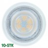 GU10 660Lm 7 Watt (81W) 3000K dæmpbar - 10-Pak
