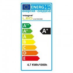 GU10 390Lm 4,7 Watt (50W) 2700K Glas