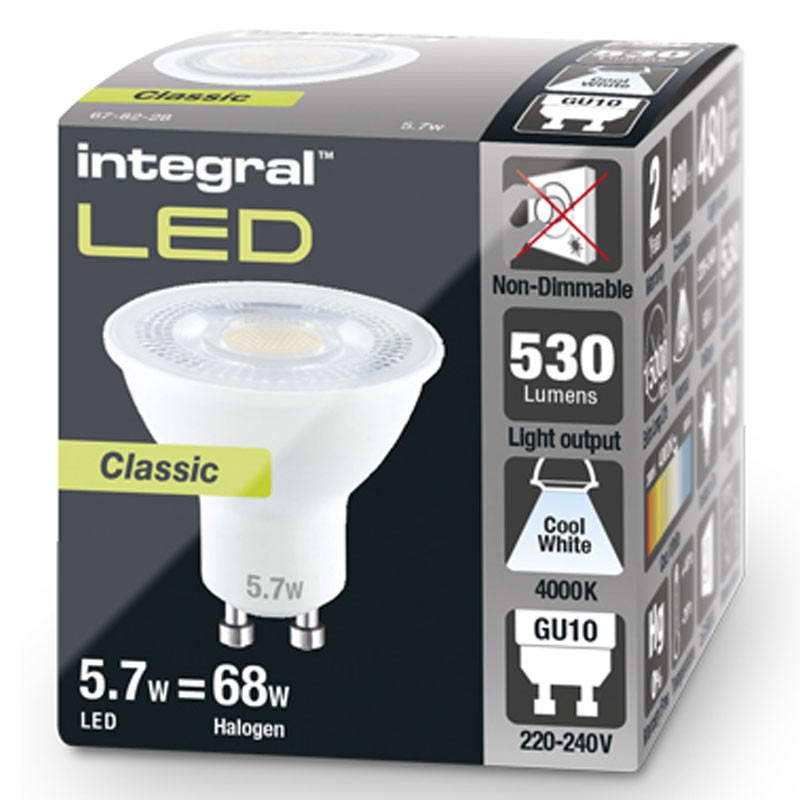 GU10 Classic 530Lm 5,7 Watt (68W) 4000K