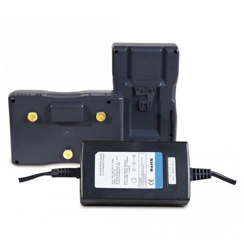 Batterilader til V-mount Li-ion batterier