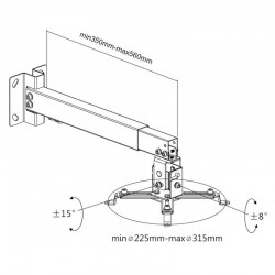 reflecta Projektor beslag TAPA Hvid 43-65