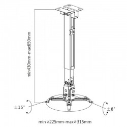 reflecta Projektor beslag TAPA Sølv 43-65