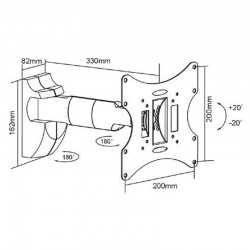 reflecta FLEXO 40-200B black TV Beslag