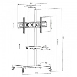 reflecta TV Stand 50P-Shelf