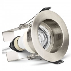 Evofire 70mm m/ isolerings ramme + GU10 Holder u/pære satin