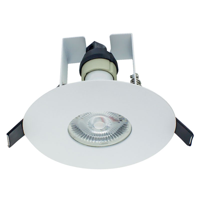 Evofire 70-100mm m/ isolerings ramme + GU10 Holder u/pære Hvid