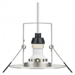 Evofire 70-100mm m/ isolerings ramme + GU10 Holder u/pære Satin