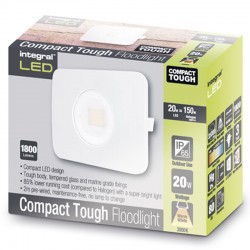 Compact-Tough Floodlight 20 Watt 3000K 1800Lm hvid