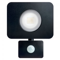 Compact-Tough Floodlight 30 Watt 4000K 2700Lm PIR Sensor Sort