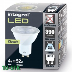 GU10 Classic 390Lm 4 Watt (52W) 4000K 10-pak